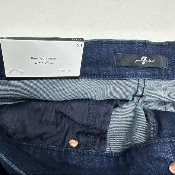 7 for All mankind DOJO WOMENS JEANS FLARE LEG TROUSER SIZE 29 stretch NWT - Picture 6 of 10